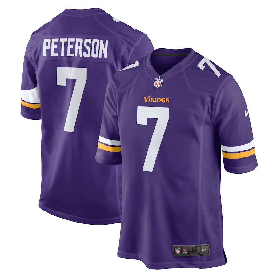 Men Minnesota Vikings #7 Patrick Peterson Nike Purple Player Game NFL Jersey
